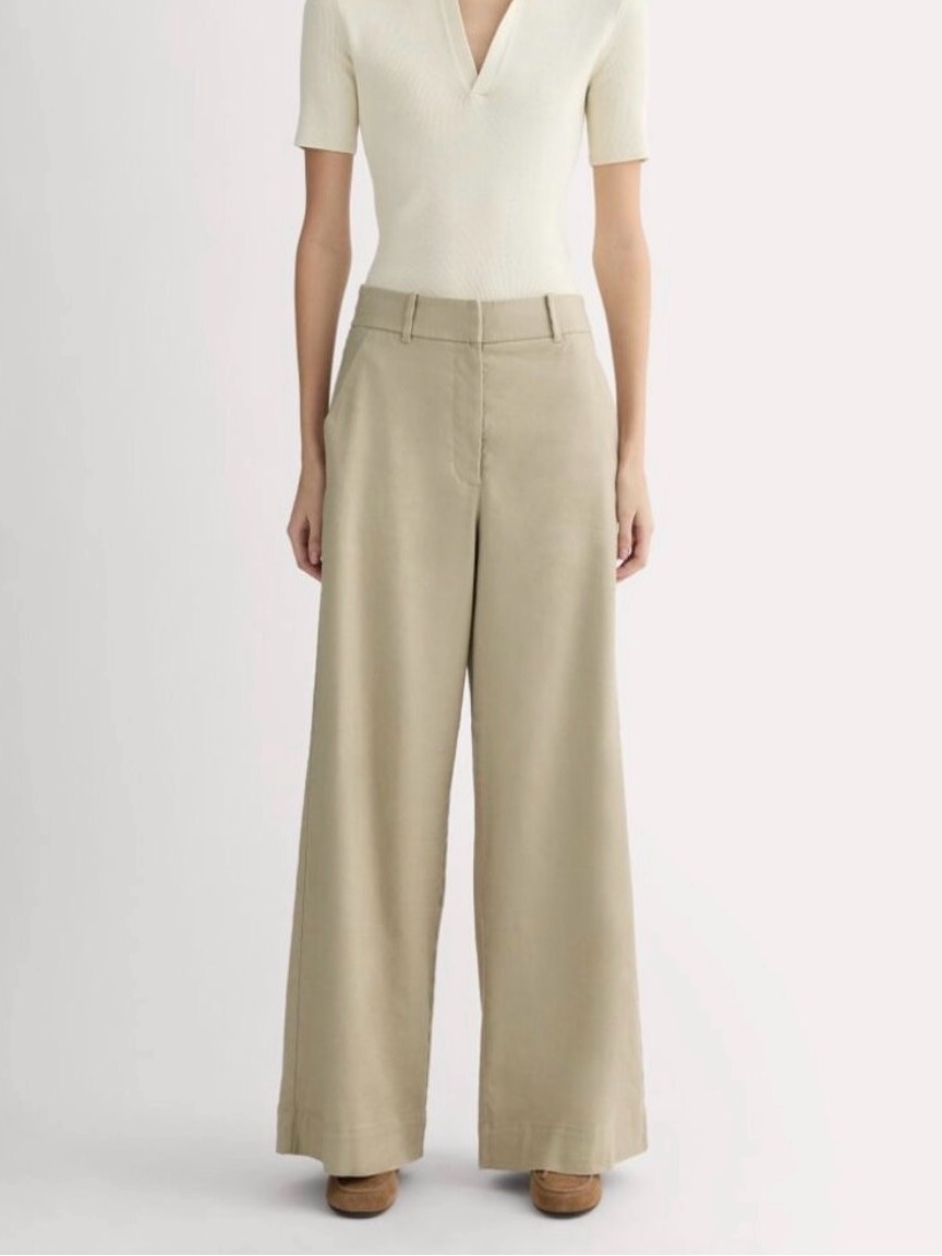 Everlane Linen Trousers Khaki Size 4